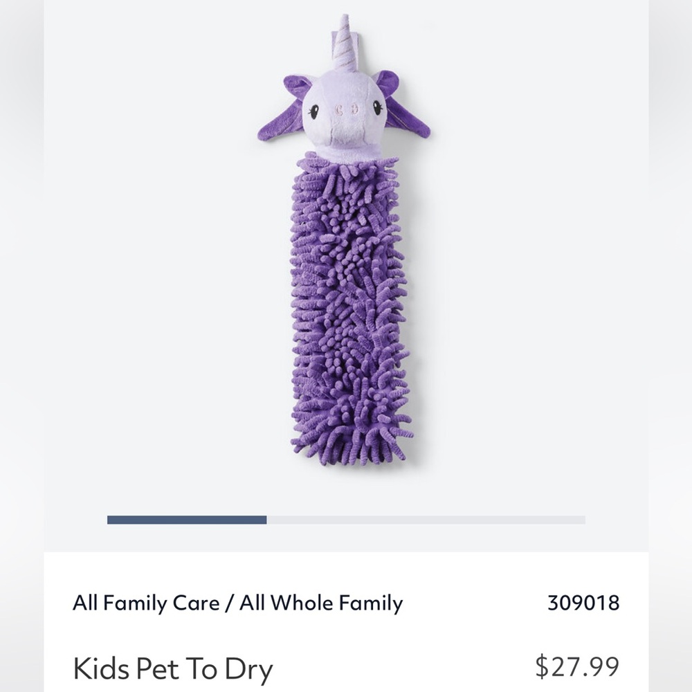 Norwex Purple Unicorn Pet To Dry Towel Plush Microfiber